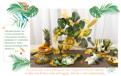 Apparecchiatura stile Jungle chic: la tendenza che ha contagiato il table setting!